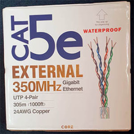Core CAT5 External 305m Black